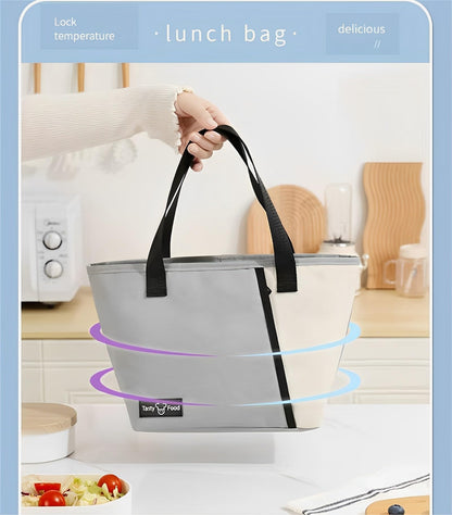 Insulated Lunch Bag/Outdoor Picnic Bag/Warmer Bag for Office Worker (Gray)