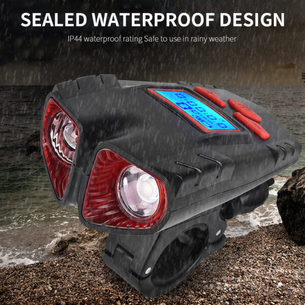 Aerbes AB-ZX05 Dual Light Bicycle Front Light With Digital Power Display 120lm