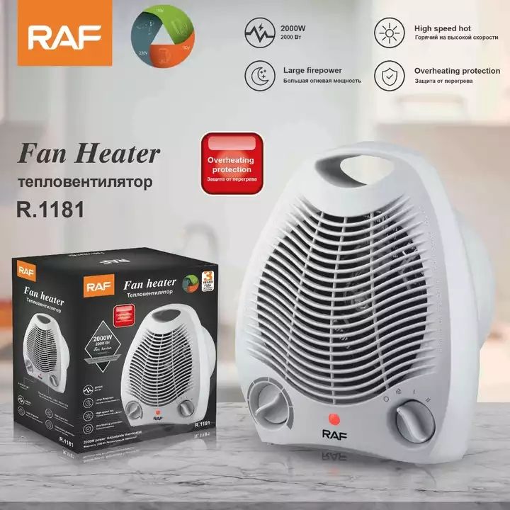 Hot Fan Heater 2000W Heat Wave Electric Ceramic Heating Device Energy Saving Quiet Bathroom Heaters for Home Winter