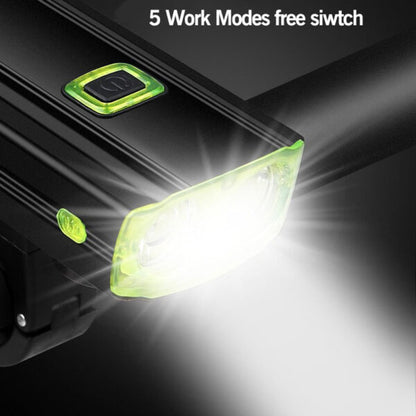 Aerbes AB-ZX06 Dual Light Source Horn Bicycle Headlight