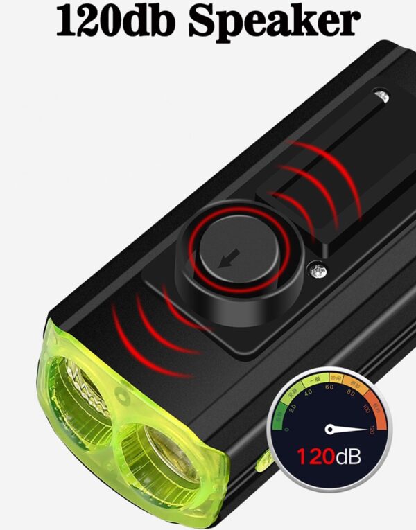 Aerbes AB-ZX06 Dual Light Source Horn Bicycle Headlight