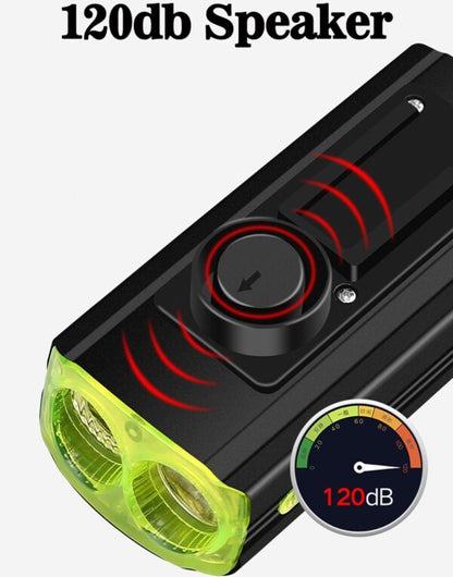 Aerbes AB-ZX06 Dual Light Source Horn Bicycle Headlight