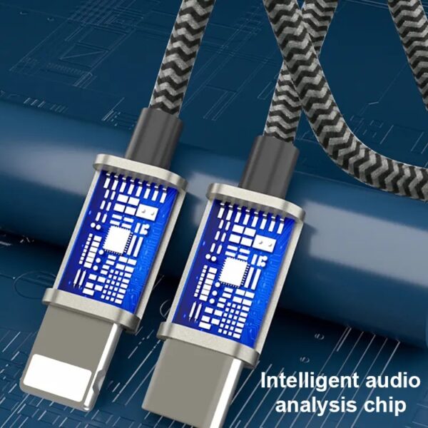 Wolulu AS-51188 Male 3.5mm To Lightning + Type C And 3.5mm Cable 1.2m