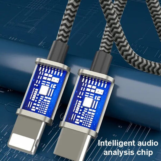 Wolulu AS-51188 Male 3.5mm To Lightning + Type C And 3.5mm Cable 1.2m