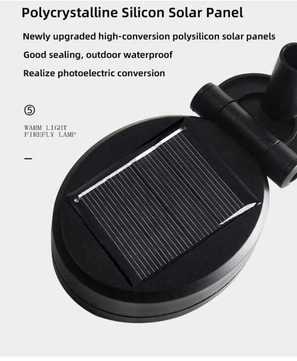 FA-LC72H Solar Powered Copper Wire Ball Garden Light Warm White 2Pcs