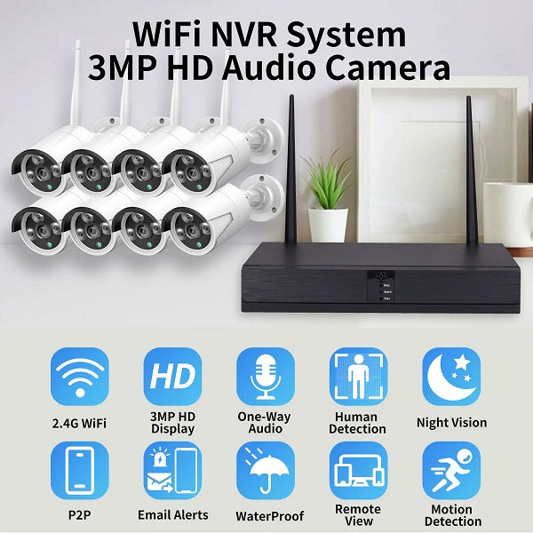 Aerbes AB-JK07 NVR 4K 5G Wifi Camera 8 Channel 1080p
