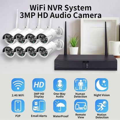 Aerbes AB-JK07 NVR 4K 5G Wifi Camera 8 Channel 1080p