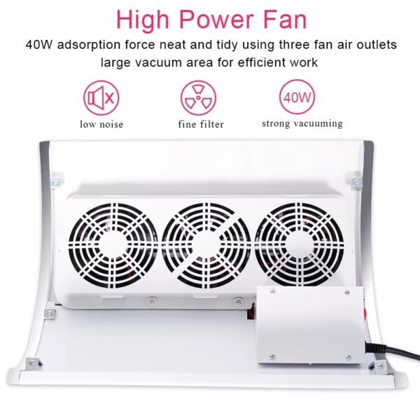 Aorlis AO-50161 Nail Dust Collector With Triple Fans 40W