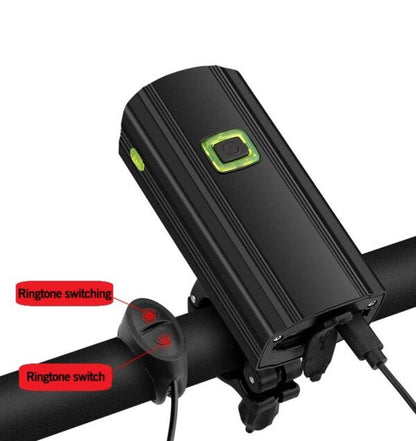 Aerbes AB-ZX06 Dual Light Source Horn Bicycle Headlight