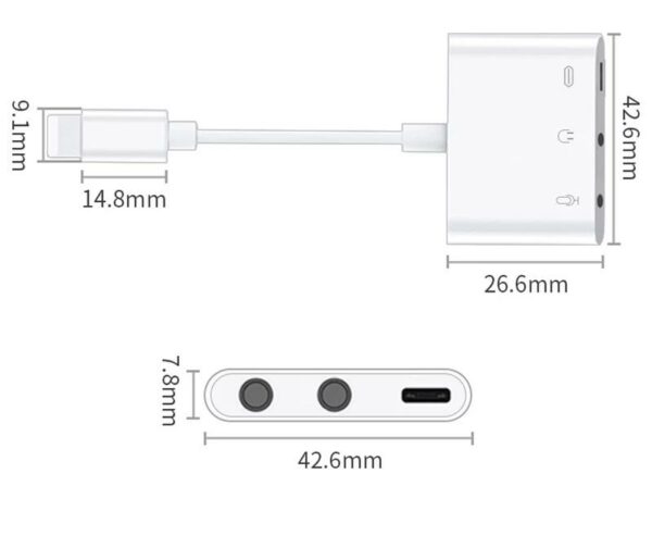 JH-099 Live Converter Adapter for iphone 7 8 X XS 3 in 1 Live Streaming lightning OTG Adapter