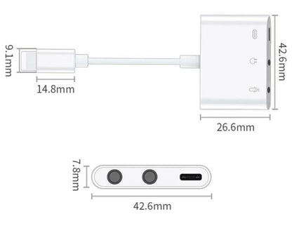 JH-099 Live Converter Adapter for iphone 7 8 X XS 3 in 1 Live Streaming lightning OTG Adapter