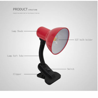 PM-080 Desk Clamp Lampshade Takes An E27 Bulb