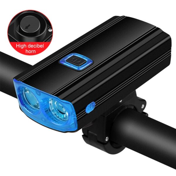 Aerbes AB-ZX06 Dual Light Source Horn Bicycle Headlight