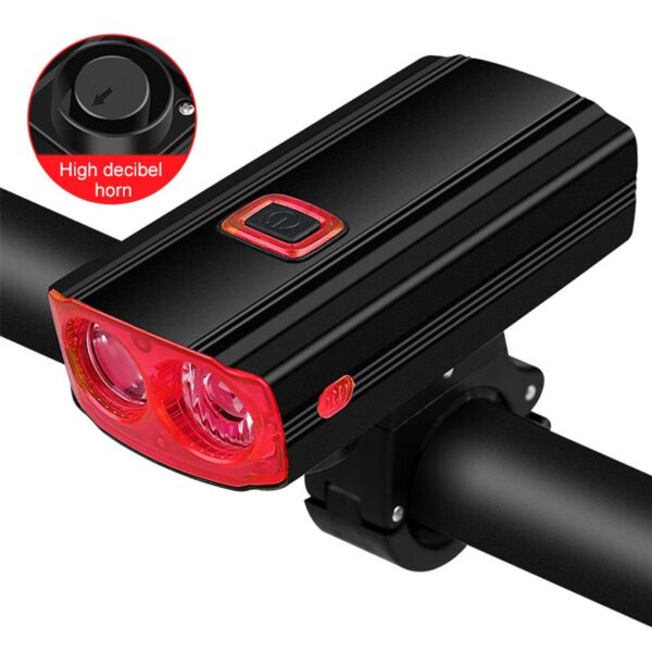 Aerbes AB-ZX06 Dual Light Source Horn Bicycle Headlight