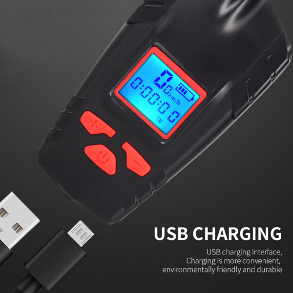 Aerbes AB-ZX05 Dual Light Bicycle Front Light With Digital Power Display 120lm