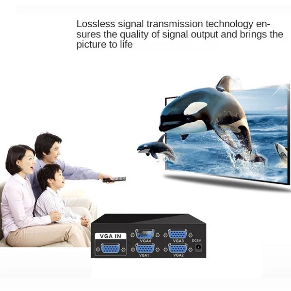 SE-L36-4 VGA 1 to 4 Port Splitter 200MHz