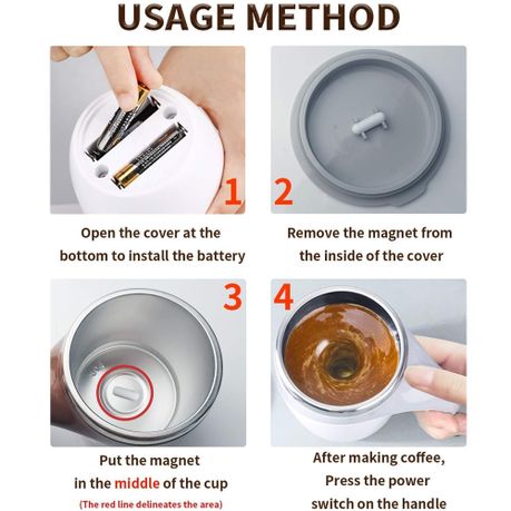 Home Portable Rechargeable Self Stirring Traveling Coffee Mug