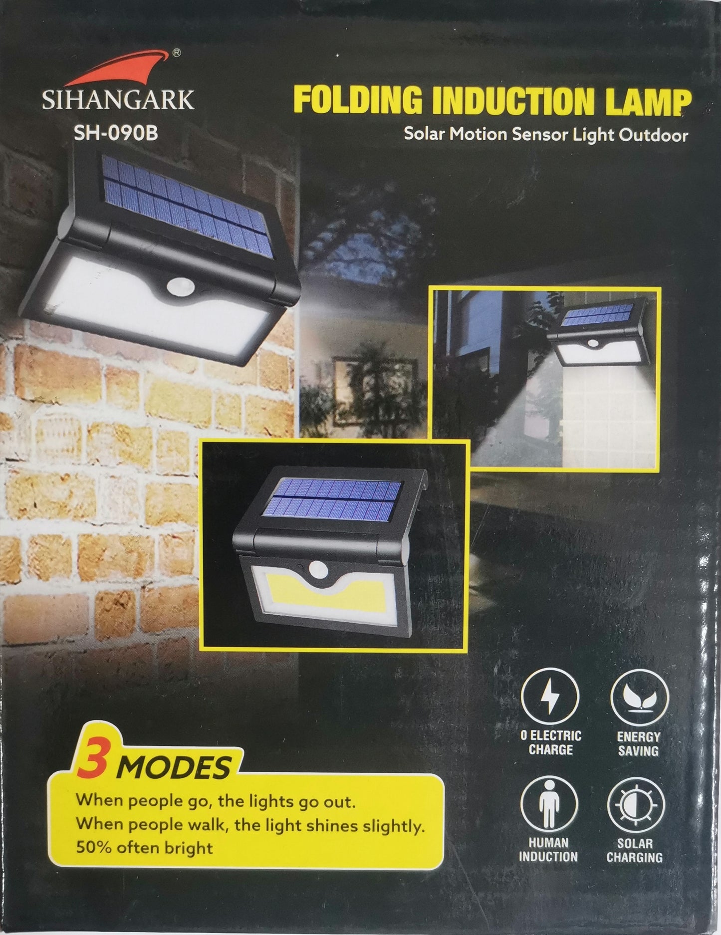 LED Solar Foldable Wall Light Outdoor Solar Powered Sunlight Waterproof PIR Motion Sensor Street Light For Garden Decoration