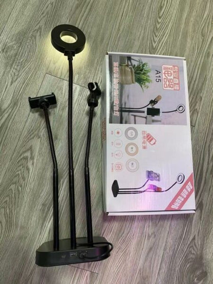 A15 Fill light Phone Stand With Mic Mobile Phone MV Studio Recording