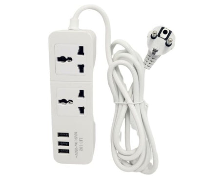 5V-4A Power Strip Socket With 3 USB And 2 AC Port