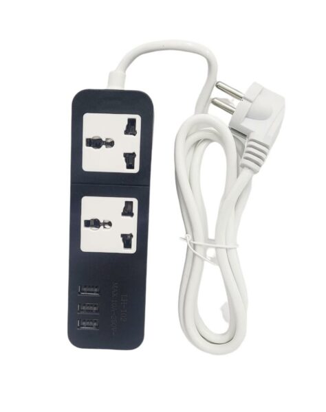 5V-4A Power Strip Socket With 3 USB And 2 AC Port