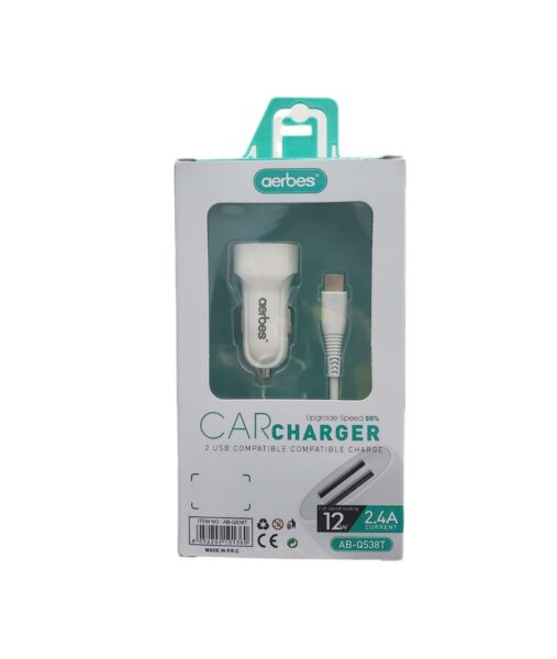 AB-Q538T Dual USB Type C Compatible Car Charger