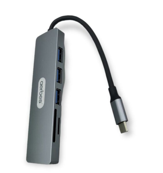 AB-E984 Type C Hub 6 in 1 with Card Reader & HDMI Slot