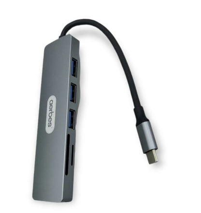 AB-E984 Type C Hub 6 in 1 with Card Reader & HDMI Slot