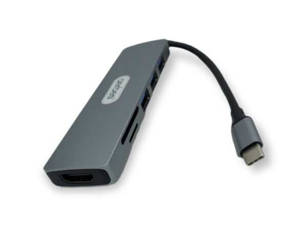AB-E984 Type C Hub 6 in 1 with Card Reader & HDMI Slot