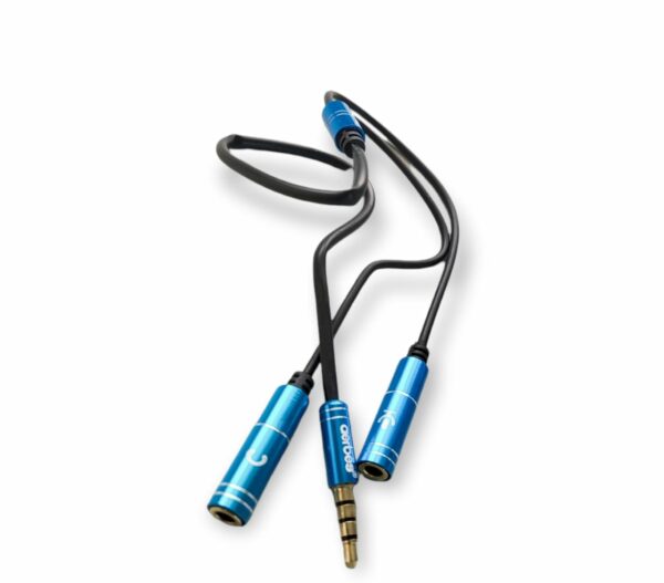 AB-S680 3.5mm Male Jack To Earphone And Microphone Female Aux Cable