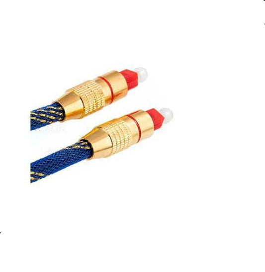 XF0090 OD6.0 Blue Mesh Gold Plated Fiber Toslink Optical Audio Cable 20M