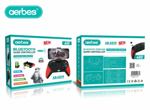 Aerbes AB-X019 Universal Bluetooth Game Controller With Phone Grip