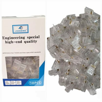 XF0567 RJ45 Cat 6 Network Cable Connector Crystal Head (Unshielded)100pc