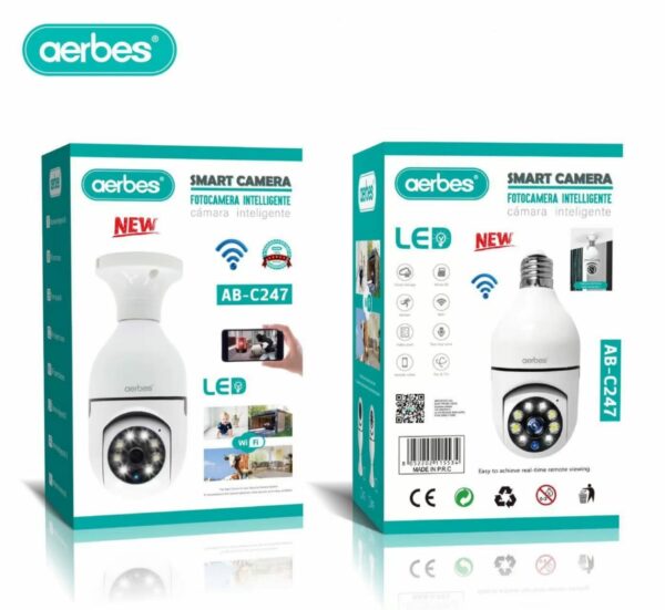 Aerbes AB-C247 E27 Bulb Wifi Camera Lamp