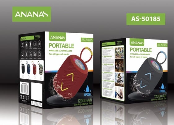 Ananas AS-50185 Portable Wireless Bluetooth Speaker 1200Mah