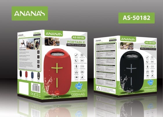 Ananas AS-50182 Portable Wireless Bluetooth Speaker