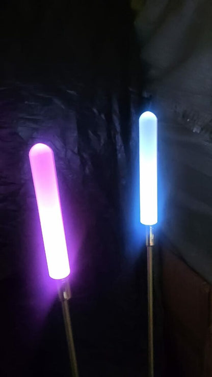 FA-LC54 7 Colour Changing RGB Solar Powered Frosted Rod Garden Light 2pcs