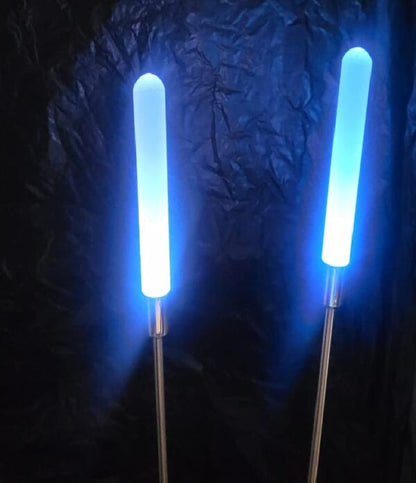 FA-LC54 7 Colour Changing RGB Solar Powered Frosted Rod Garden Light 2pcs