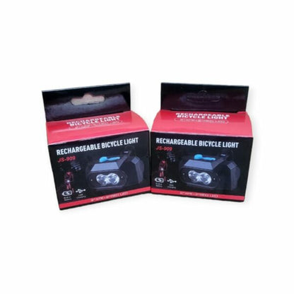FA-909 Rechargeable Bicycle Front Light 2x XPE + 2x Red LED