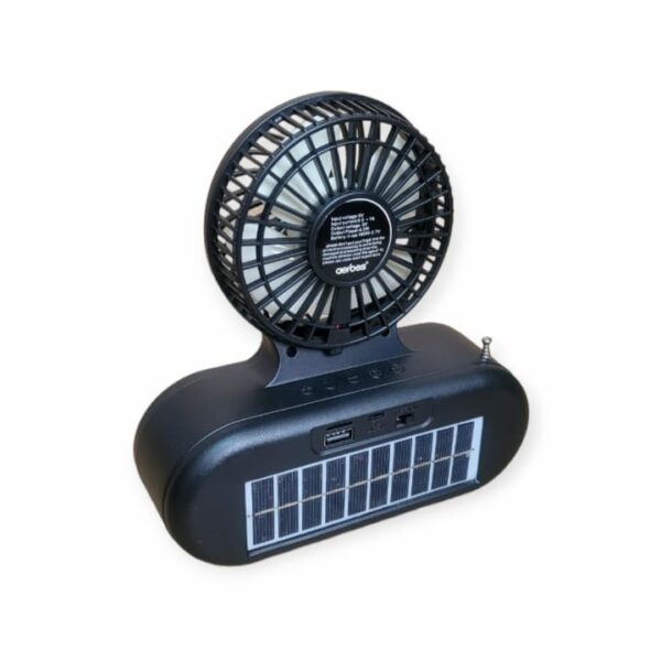 Aerbes AB-SD16 Solar Powered Bluetooth Speaker Flashlight With Mini Fan