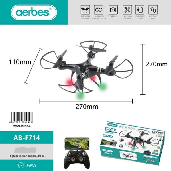 Aerbes AB-F714 LED Drone Full HD 1080P With Remote Control
