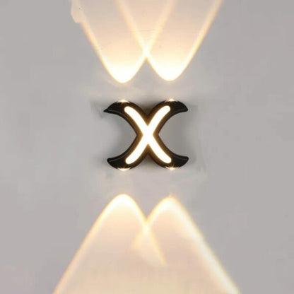 7W 3000K 4 LED X Shaped Wall Lamp