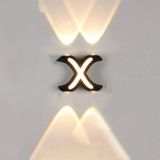 7W 3000K 4 LED X Shaped Wall Lamp