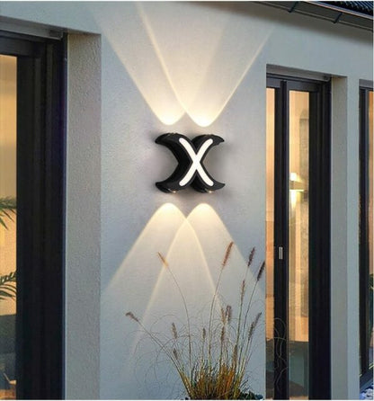7W 3000K 4 LED X Shaped Wall Lamp