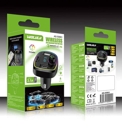 Wolulu AS-50901 Wireless Car FM Transmitter Charger 3.1A