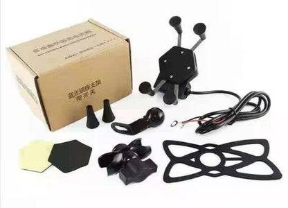 SE014 Universal X Grip Hex Waterproof Bracket Motorcycle Motorbike Phone Holder