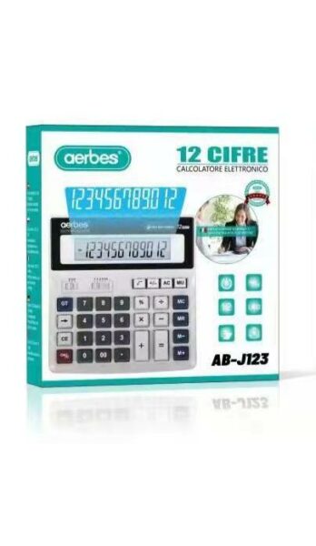 Aerbes AB-J123 Electronic Calculator With 12 Digits Large LCD Display