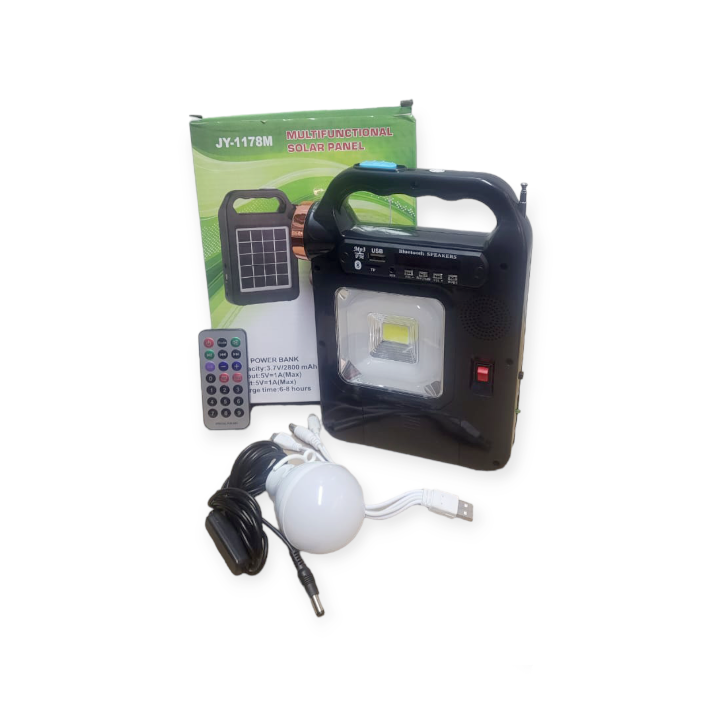 FA-1178M Multifunctional Solar Powered Bluetooth Speaker With 1 Bulb 2800mah