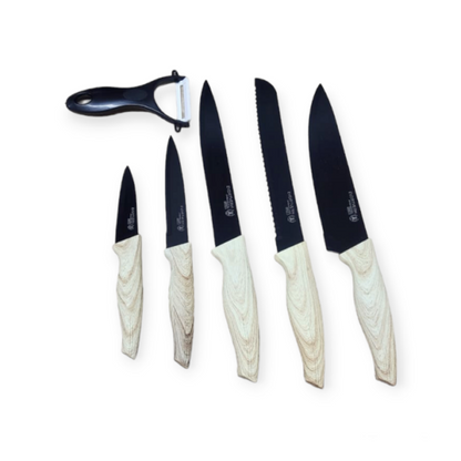 GM Bear 1831413 Wooden Kitchen Knife Set 6pcs