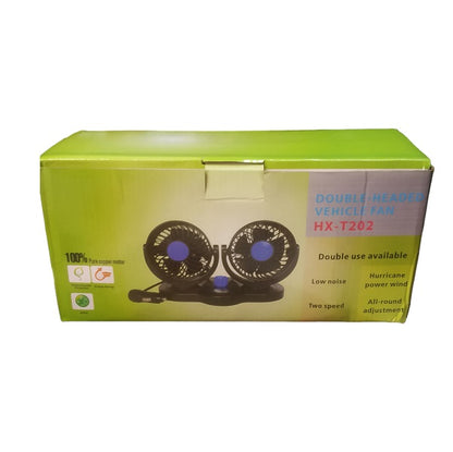 HX-T201 Dual Head Car Cigarette Lighter Fan 4.5″
